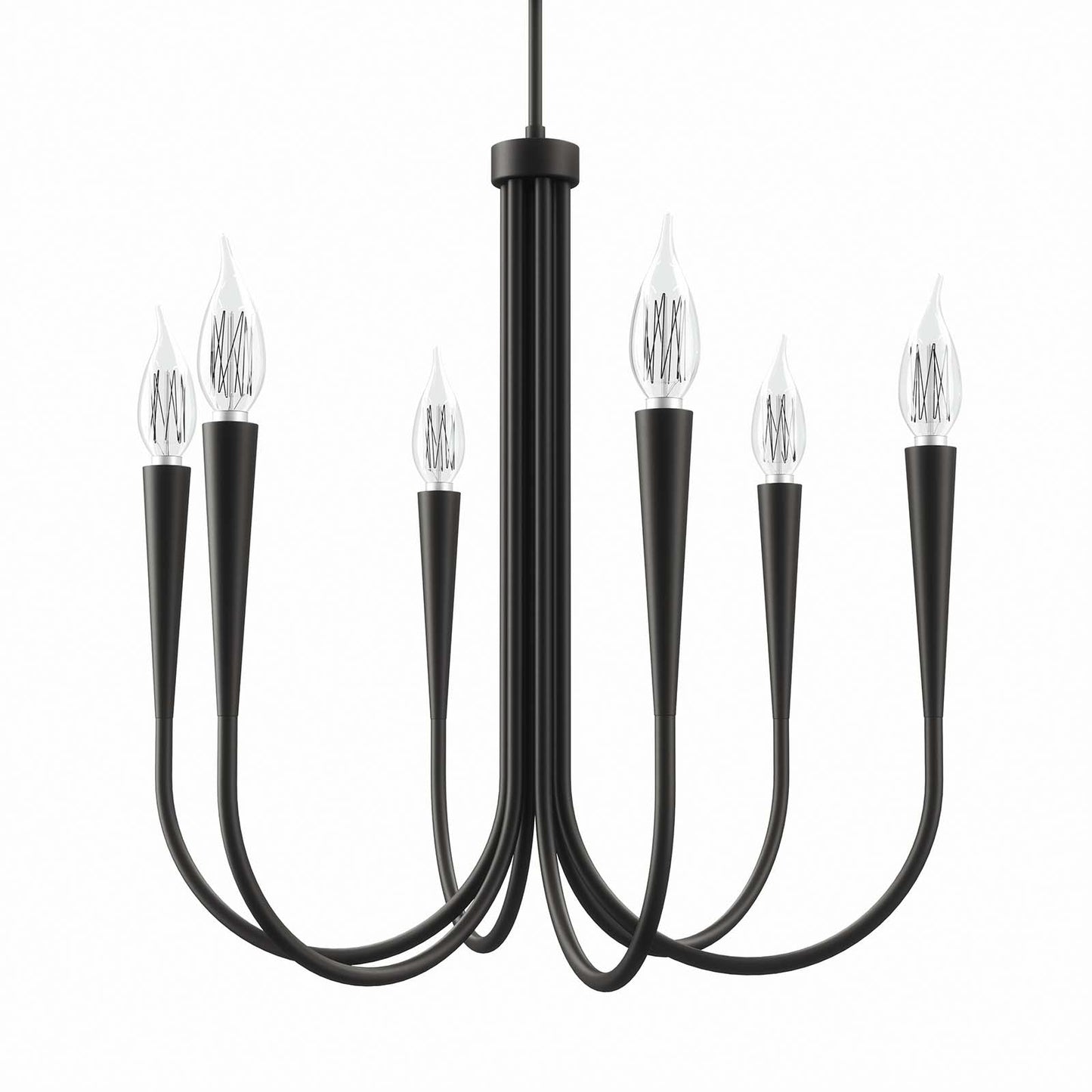 Penrose 6-Light Chandelier Black EEI-5661-BLK