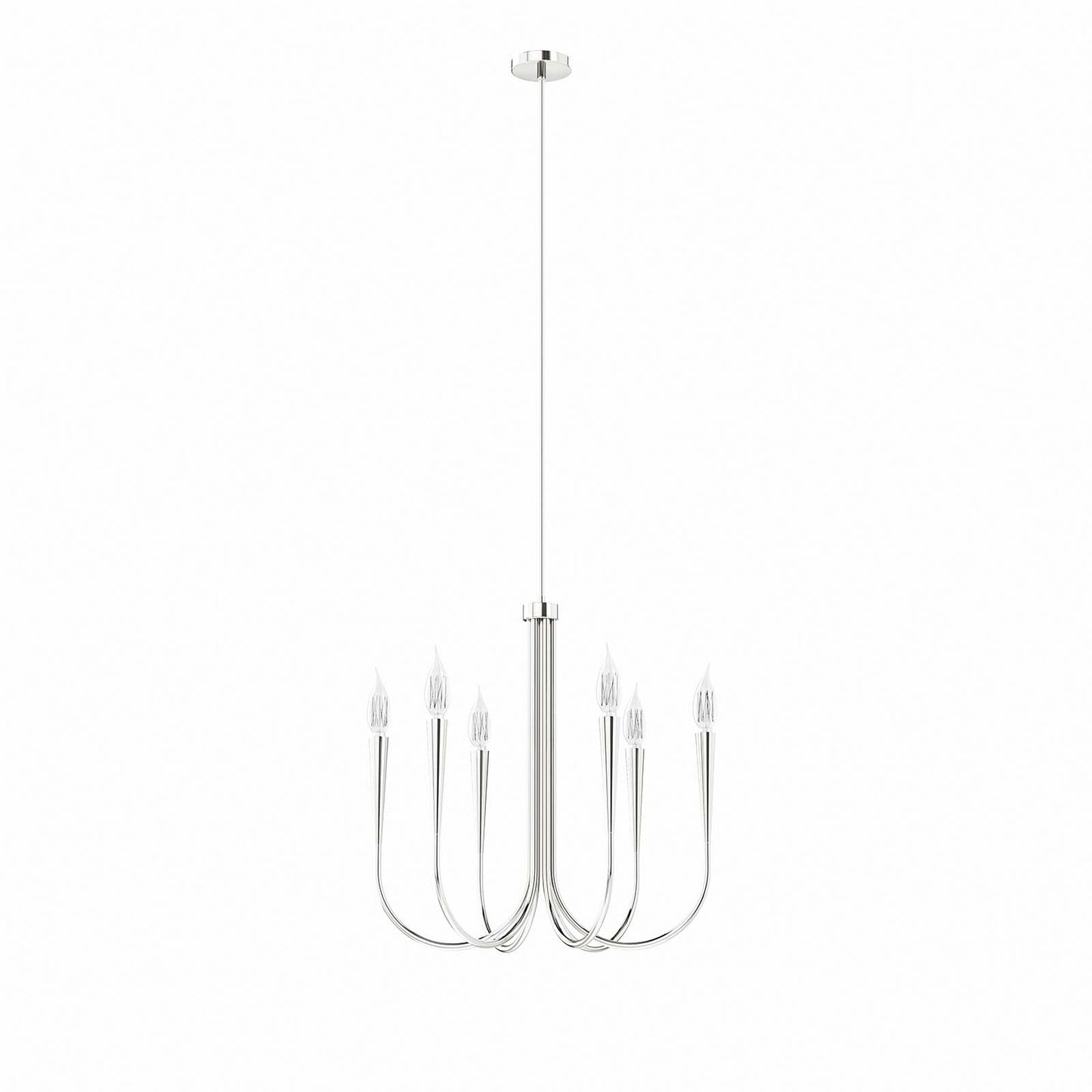 Penrose 6-Light Chandelier Polished Nickel EEI-5661-PON