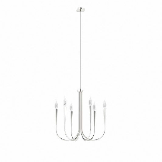 Penrose 6-Light Chandelier Polished Nickel EEI-5661-PON