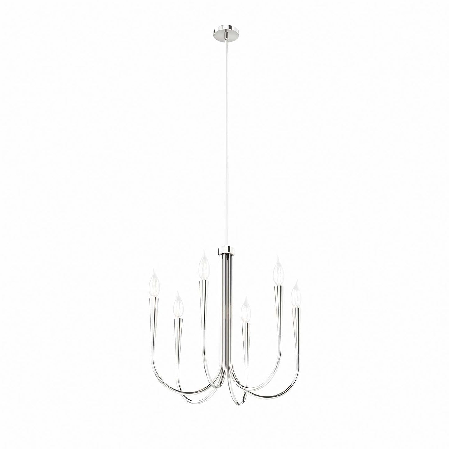 Penrose 6-Light Chandelier Polished Nickel EEI-5661-PON