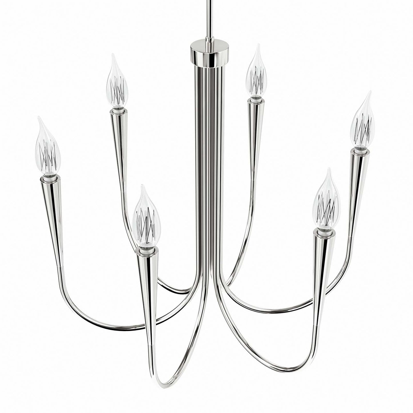 Penrose 6-Light Chandelier Polished Nickel EEI-5661-PON