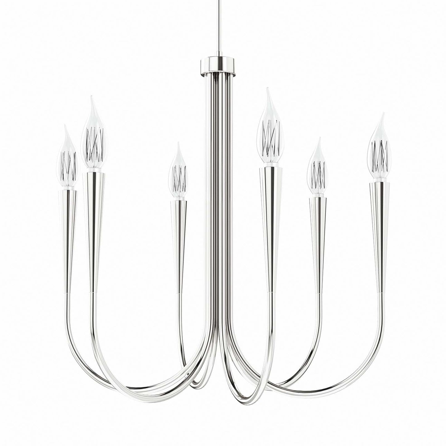 Penrose 6-Light Chandelier Polished Nickel EEI-5661-PON