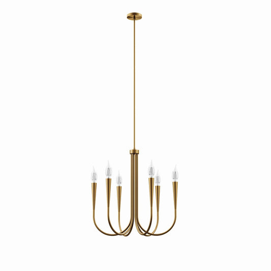 Penrose 6-Light Chandelier Satin Brass EEI-5661-SBR