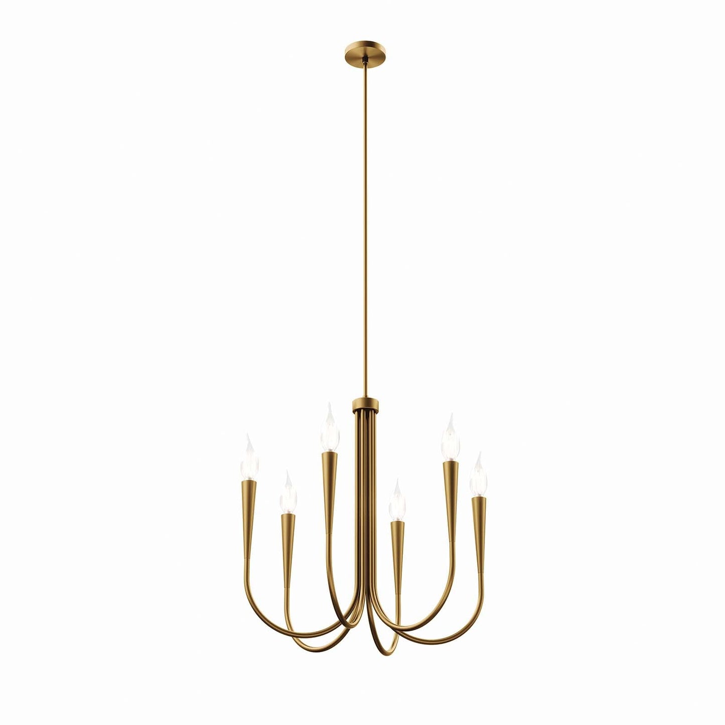 Penrose 6-Light Chandelier Satin Brass EEI-5661-SBR