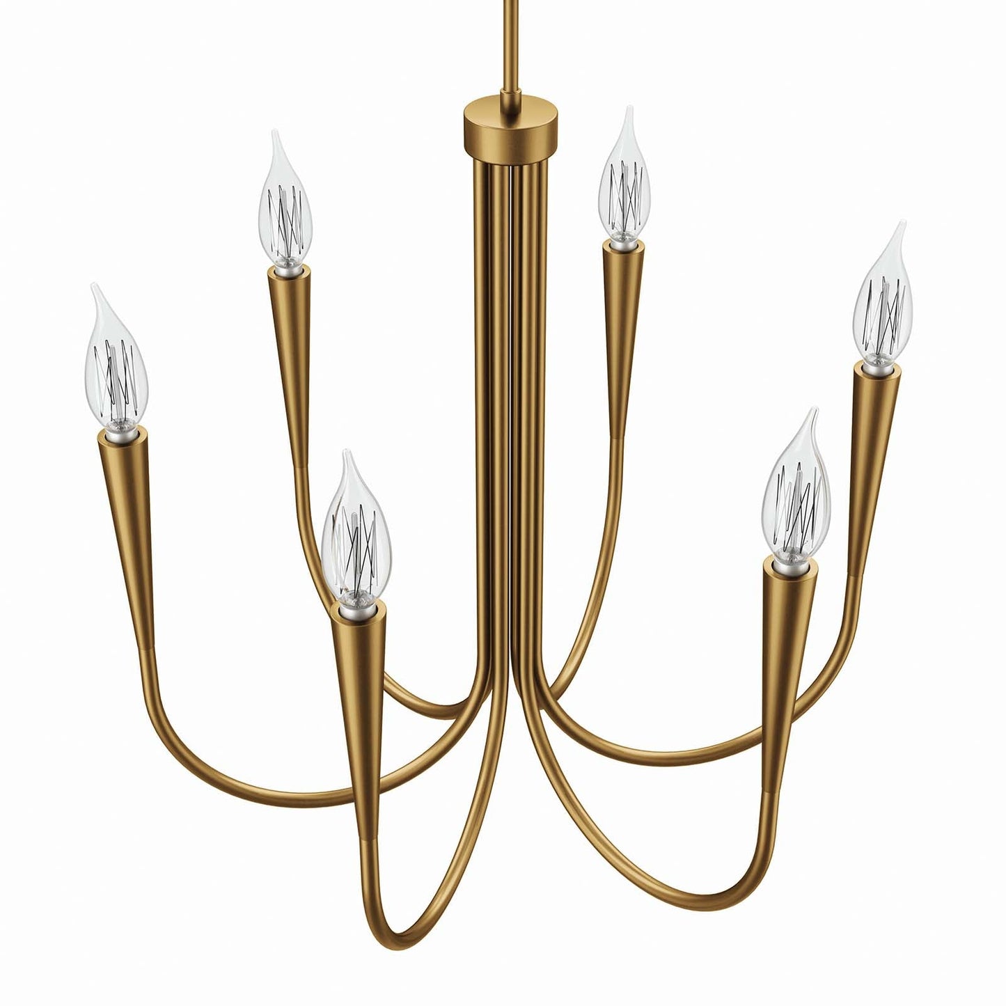 Penrose 6-Light Chandelier Satin Brass EEI-5661-SBR