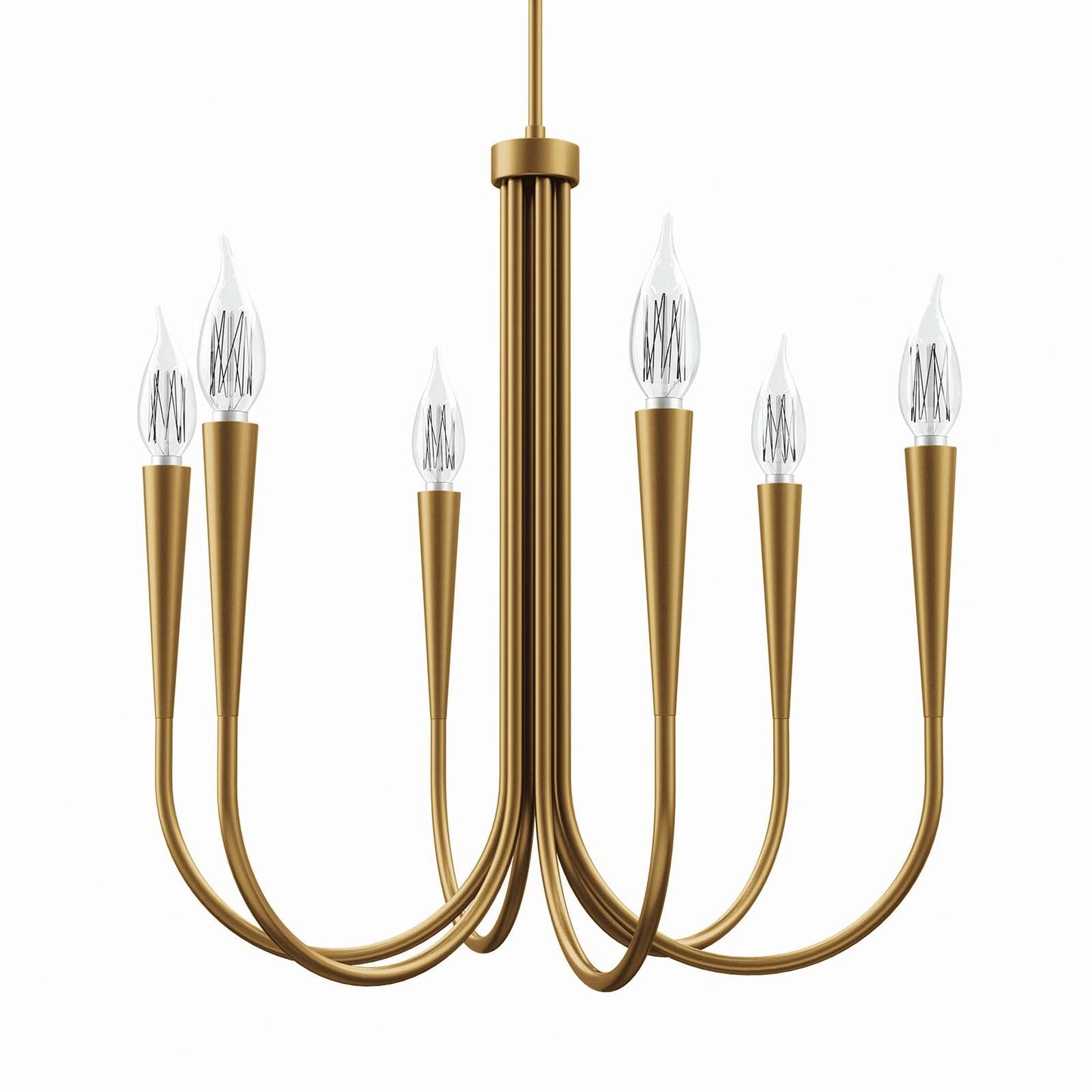 Penrose 6-Light Chandelier Satin Brass EEI-5661-SBR