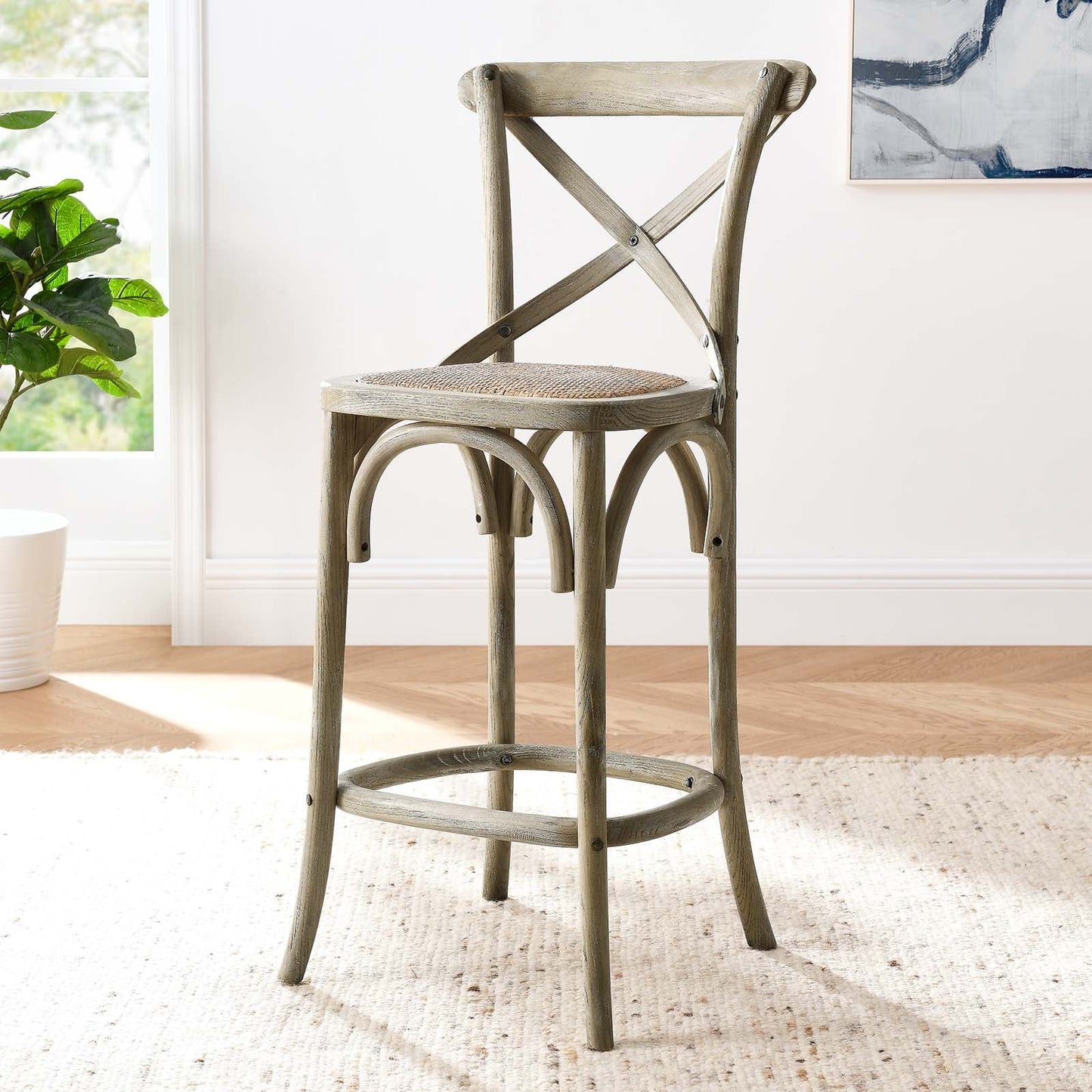 Gear Counter Stool Gray EEI-5667-GRY