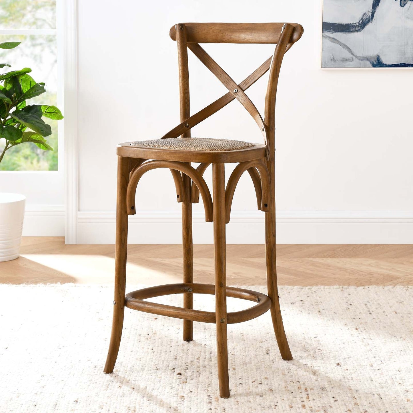 Gear Counter Stool Walnut EEI-5667-WAL