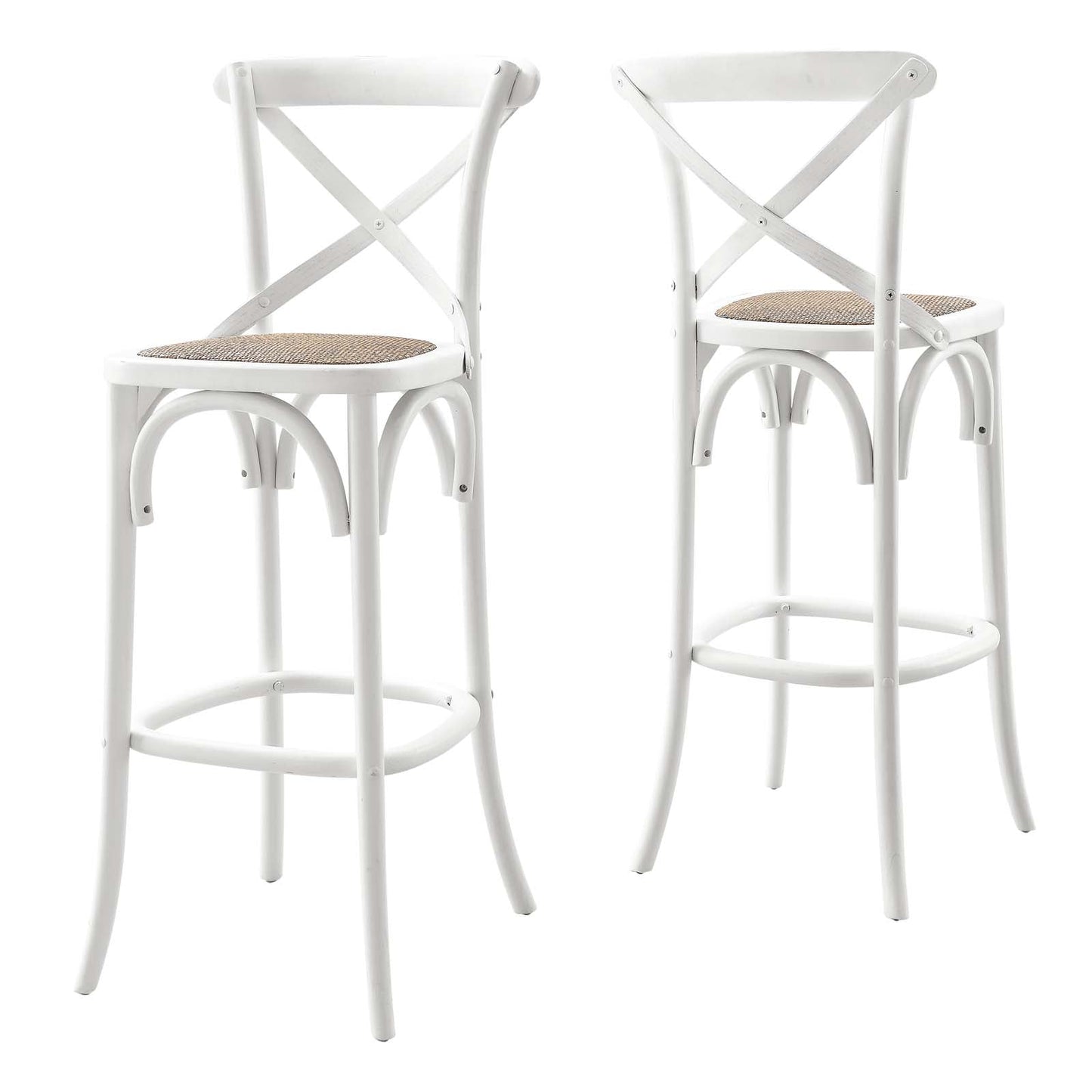 Gear Bar Stool White EEI-5668-WHI