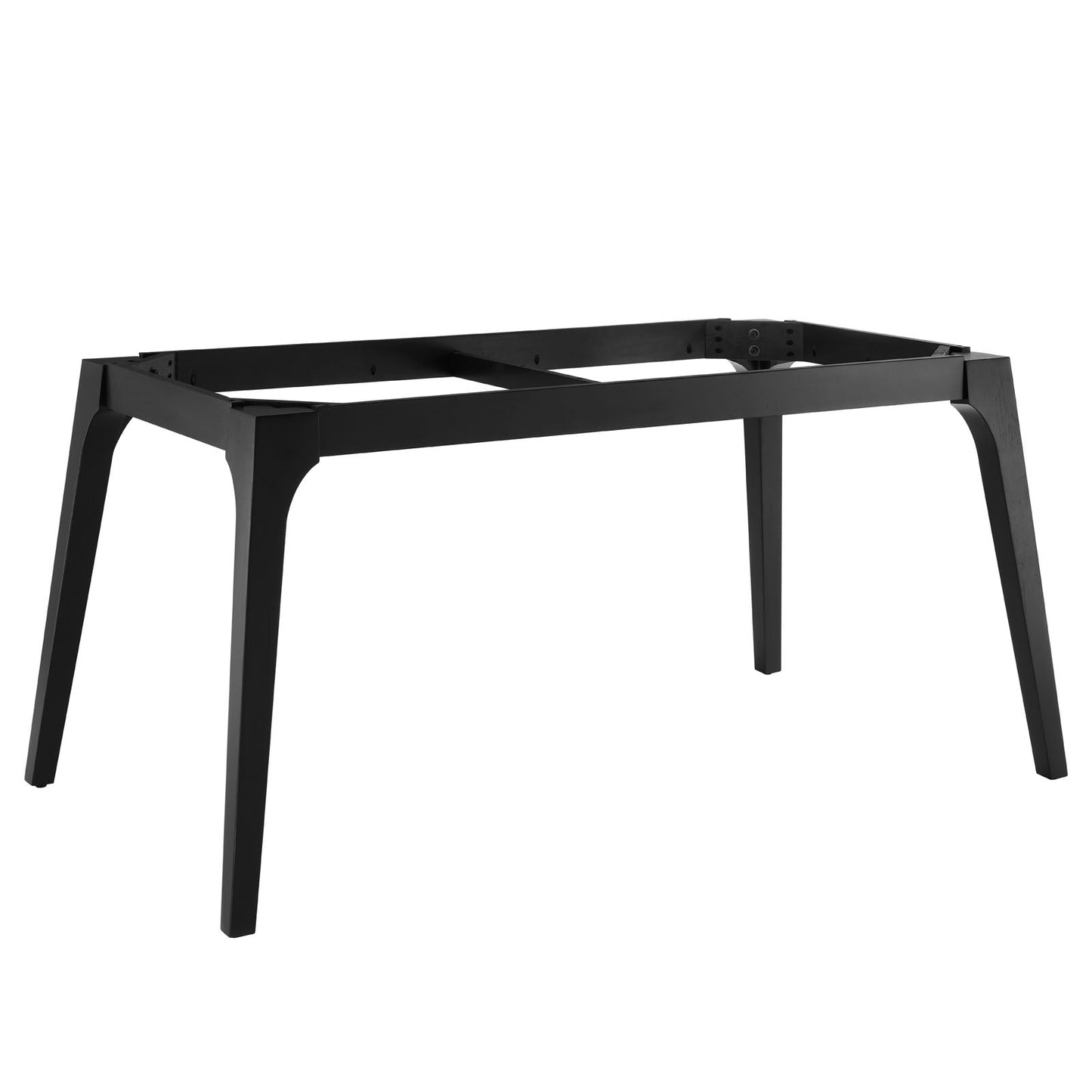 Juxtapose 63" Rectangular Performance Artificial Marble Dining Table Black White EEI-5693-BLK-WHI