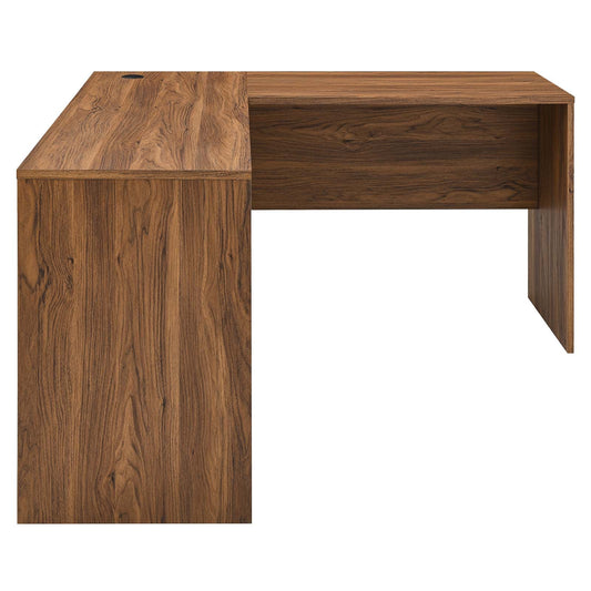 Venture L-Shaped Wood Office Desk Walnut EEI-5703-WAL