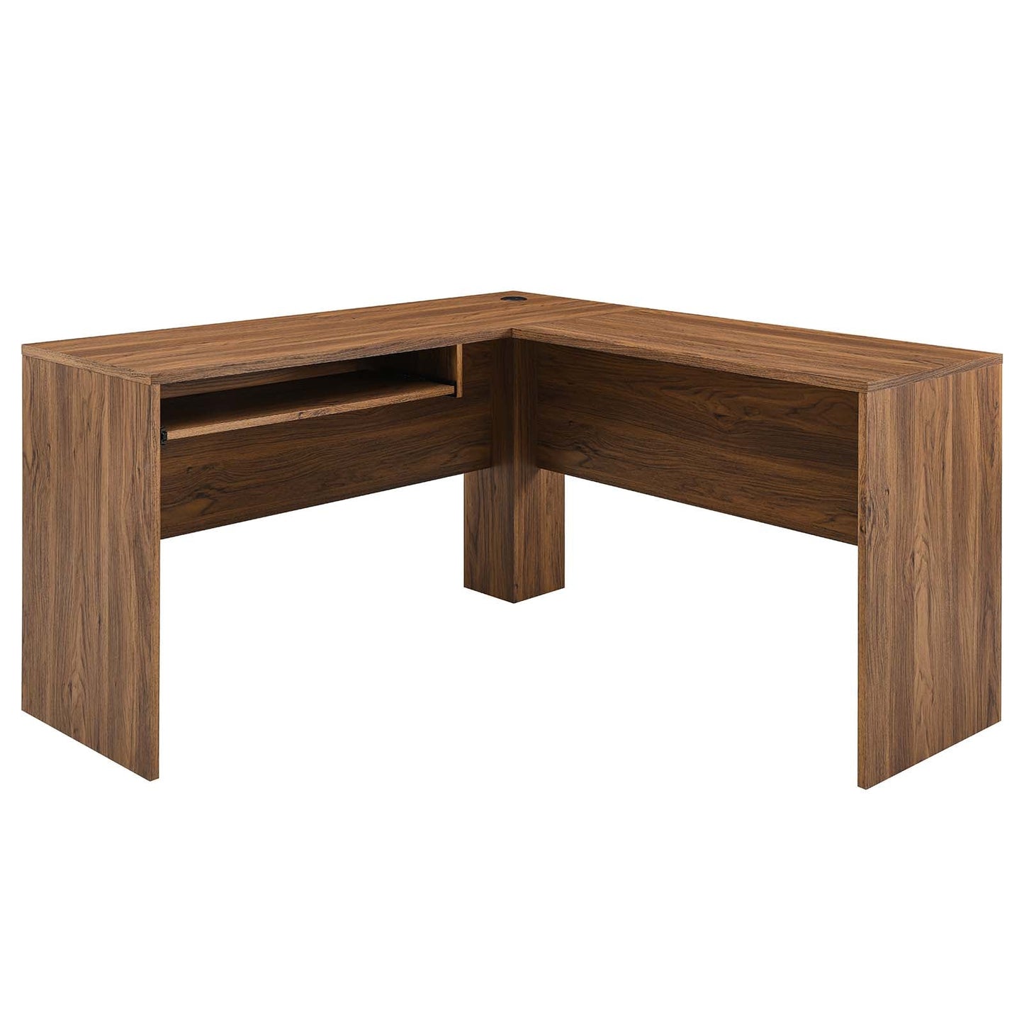 Venture L-Shaped Wood Office Desk Walnut EEI-5703-WAL