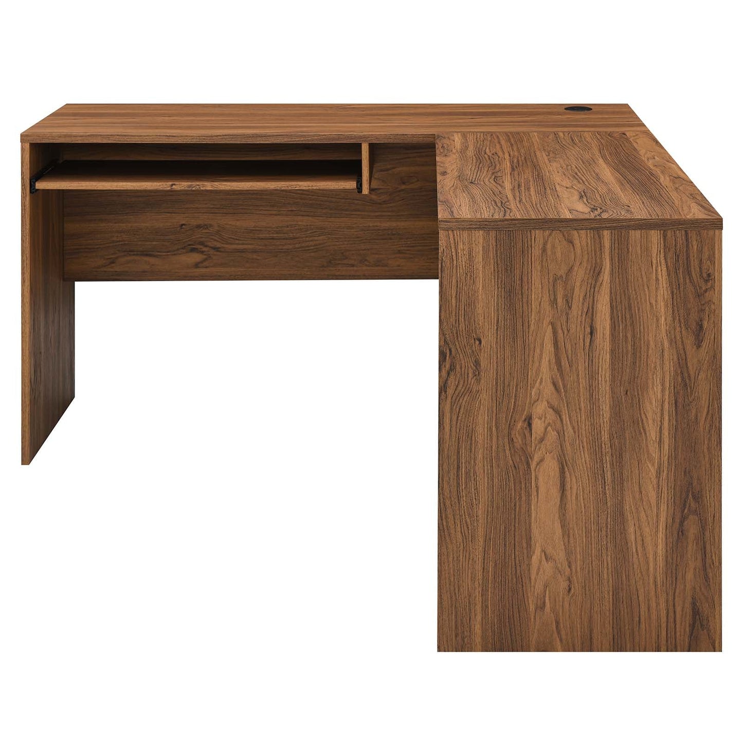 Venture L-Shaped Wood Office Desk Walnut EEI-5703-WAL