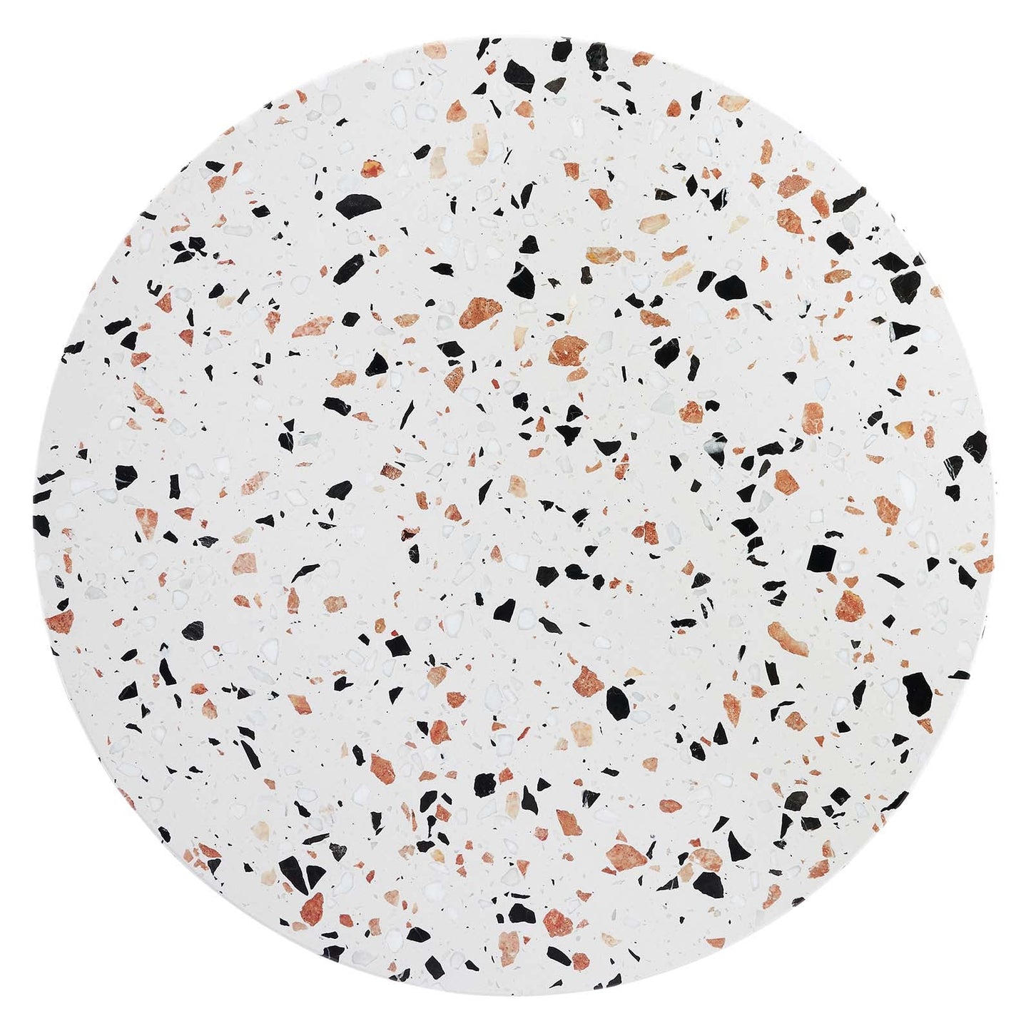 Lippa 28" Round Terrazzo Bar Table Black White EEI-5709-BLK-WHI