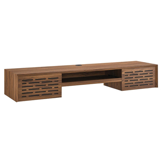 Merit 60" Wall Mount Wood Office Desk Walnut EEI-5744-WAL