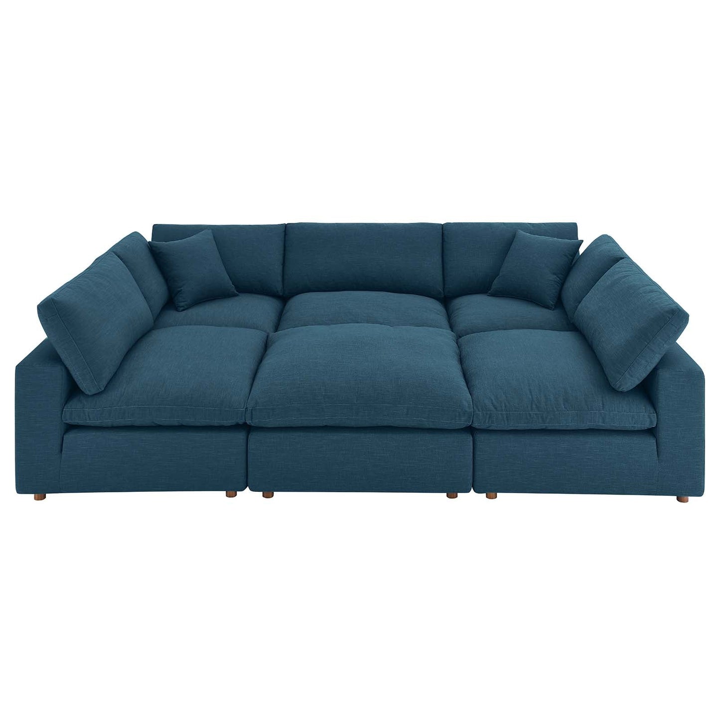 Commix Down Filled Overstuffed 6-Piece Sectional Sofa Azure EEI-5761-AZU