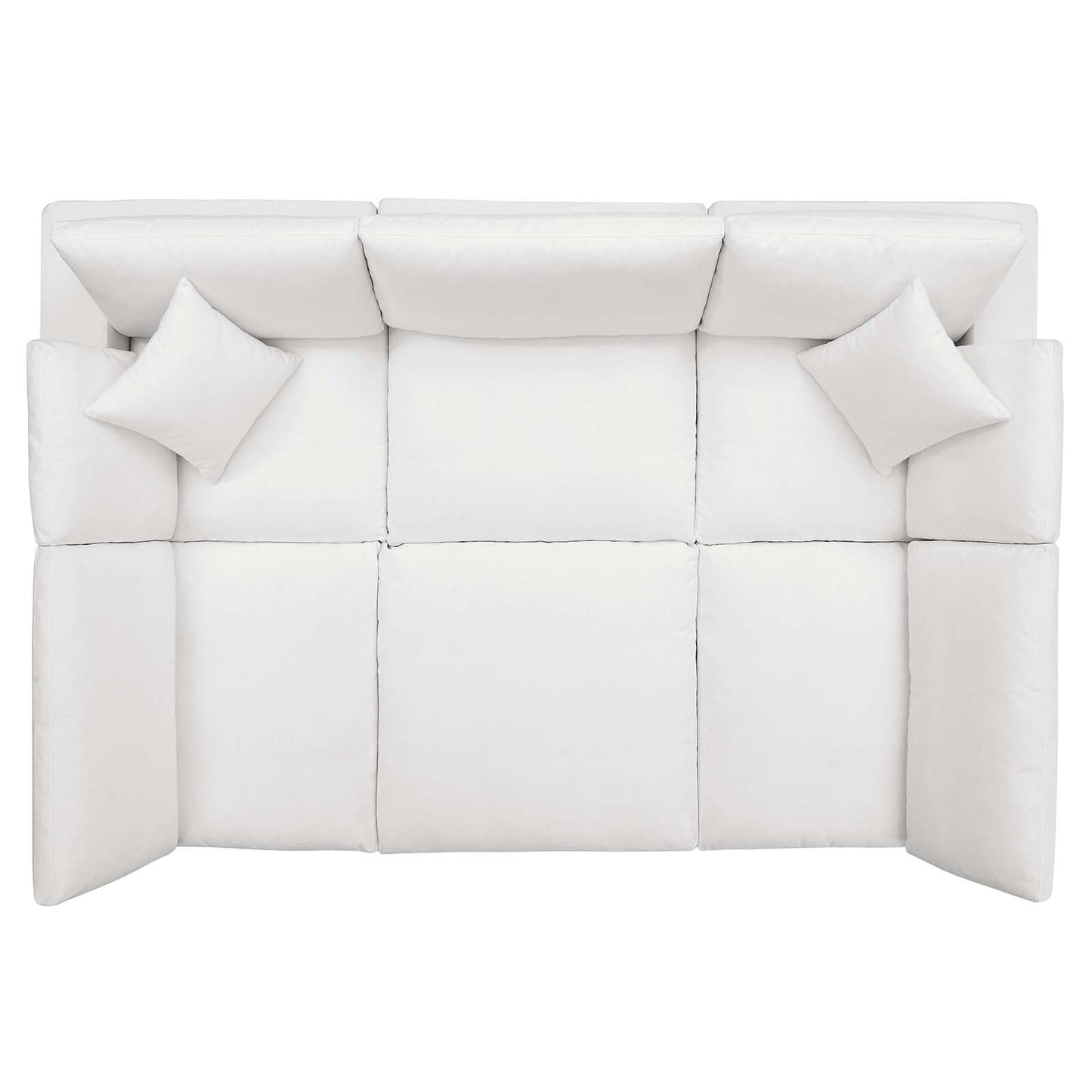 Commix Down Filled Overstuffed 6-Piece Sectional Sofa Pure White EEI-5761-PUW