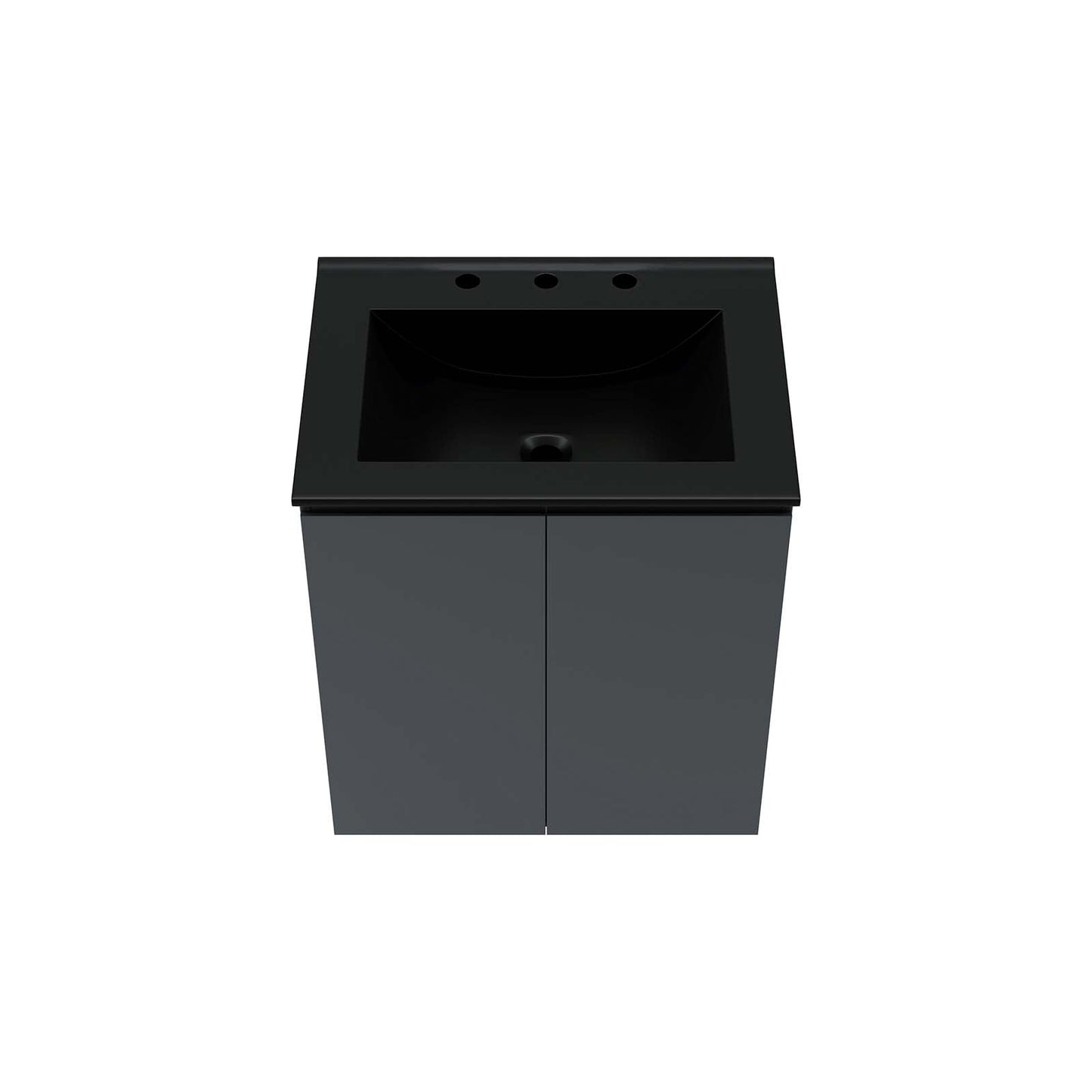 Bryn 24" Wall-Mount Bathroom Vanity Gray Black EEI-5777-GRY-BLK