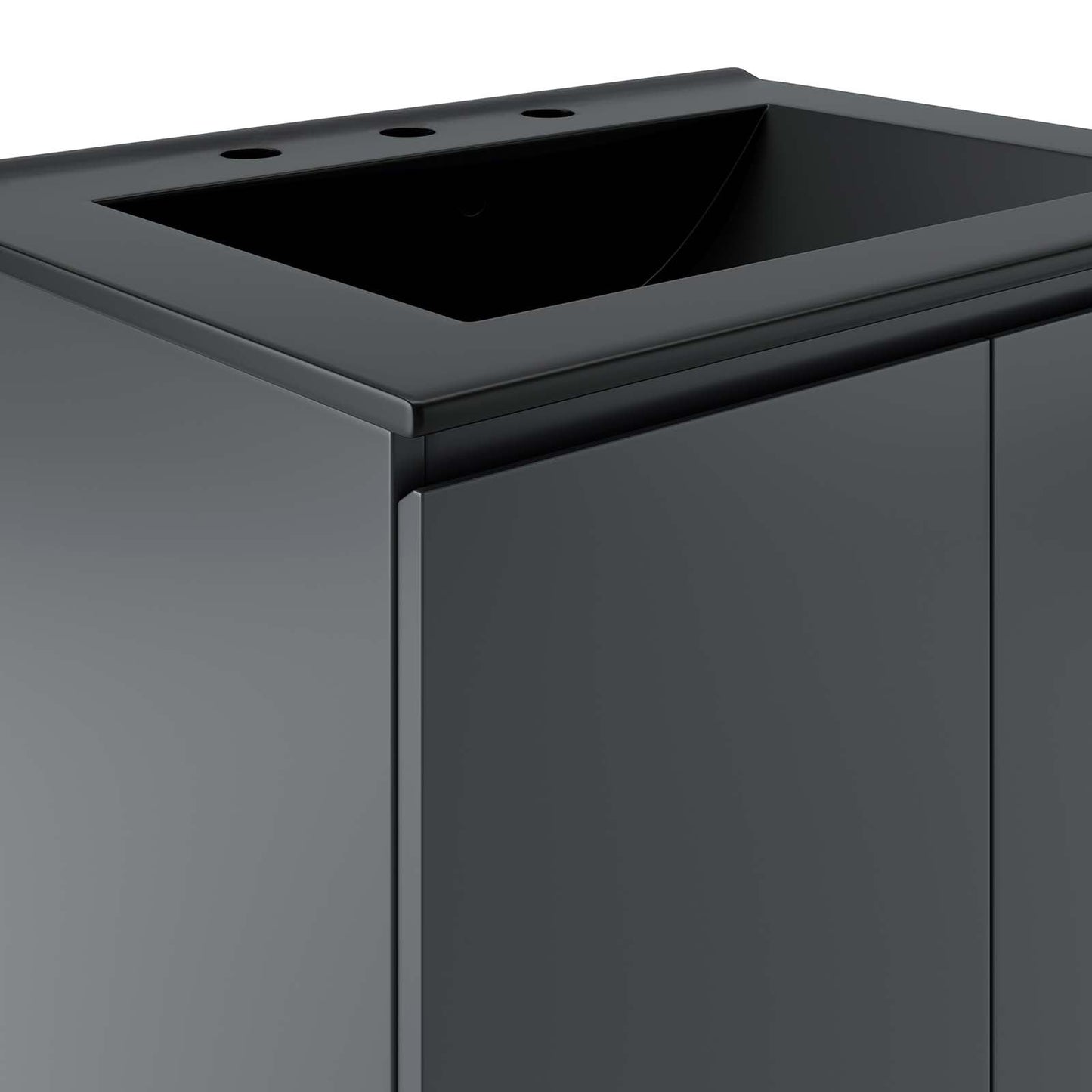 Bryn 24" Wall-Mount Bathroom Vanity Gray Black EEI-5777-GRY-BLK