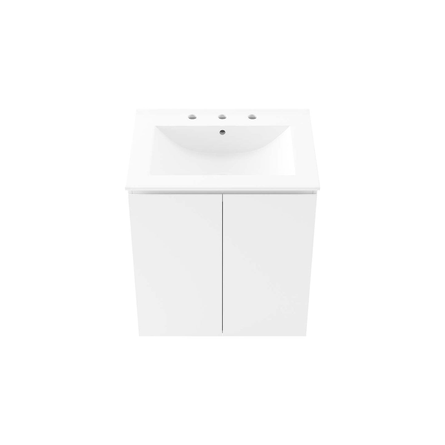 Bryn 24" Wall-Mount Bathroom Vanity White White EEI-5777-WHI-WHI