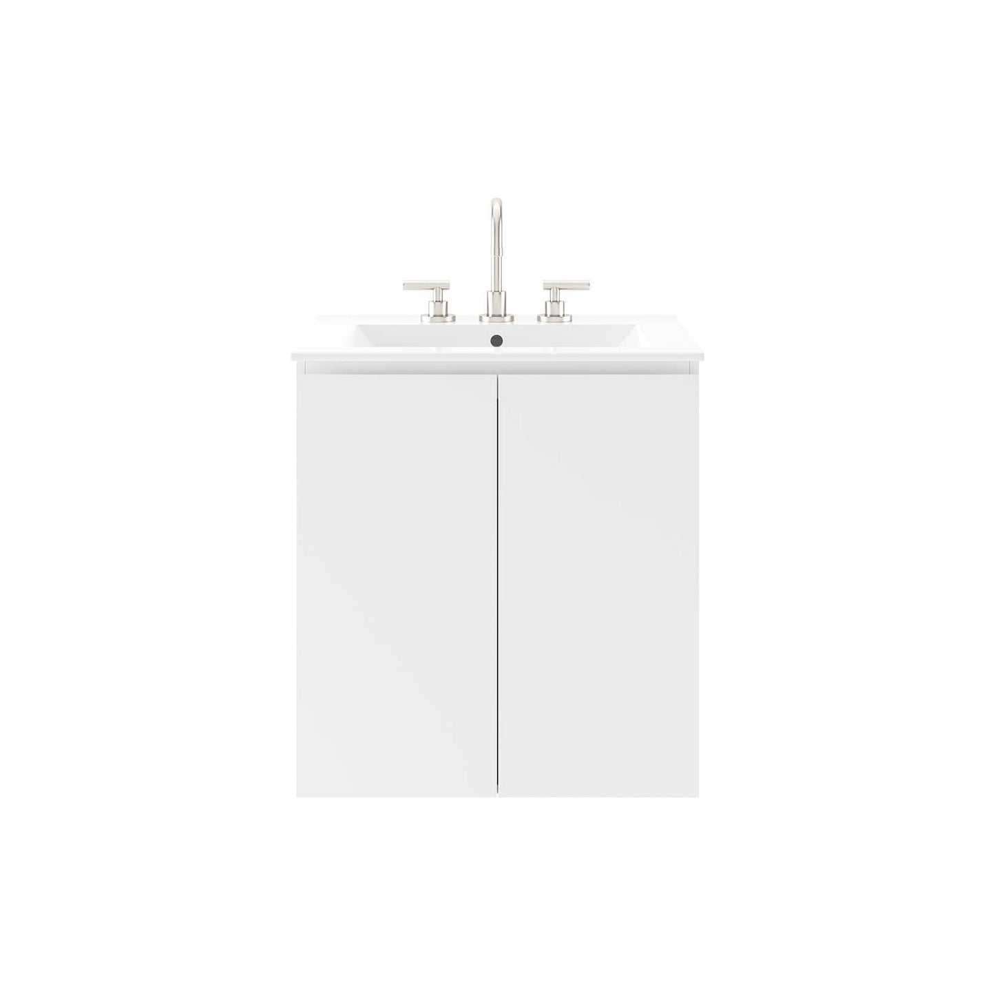 Bryn 24" Wall-Mount Bathroom Vanity White White EEI-5777-WHI-WHI