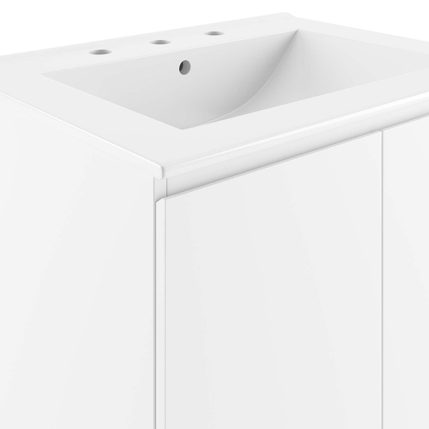 Bryn 24" Wall-Mount Bathroom Vanity White White EEI-5777-WHI-WHI