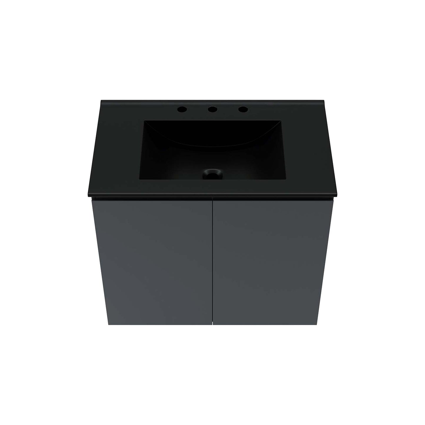 Bryn 30" Wall-Mount Bathroom Vanity Gray Black EEI-5778-GRY-BLK