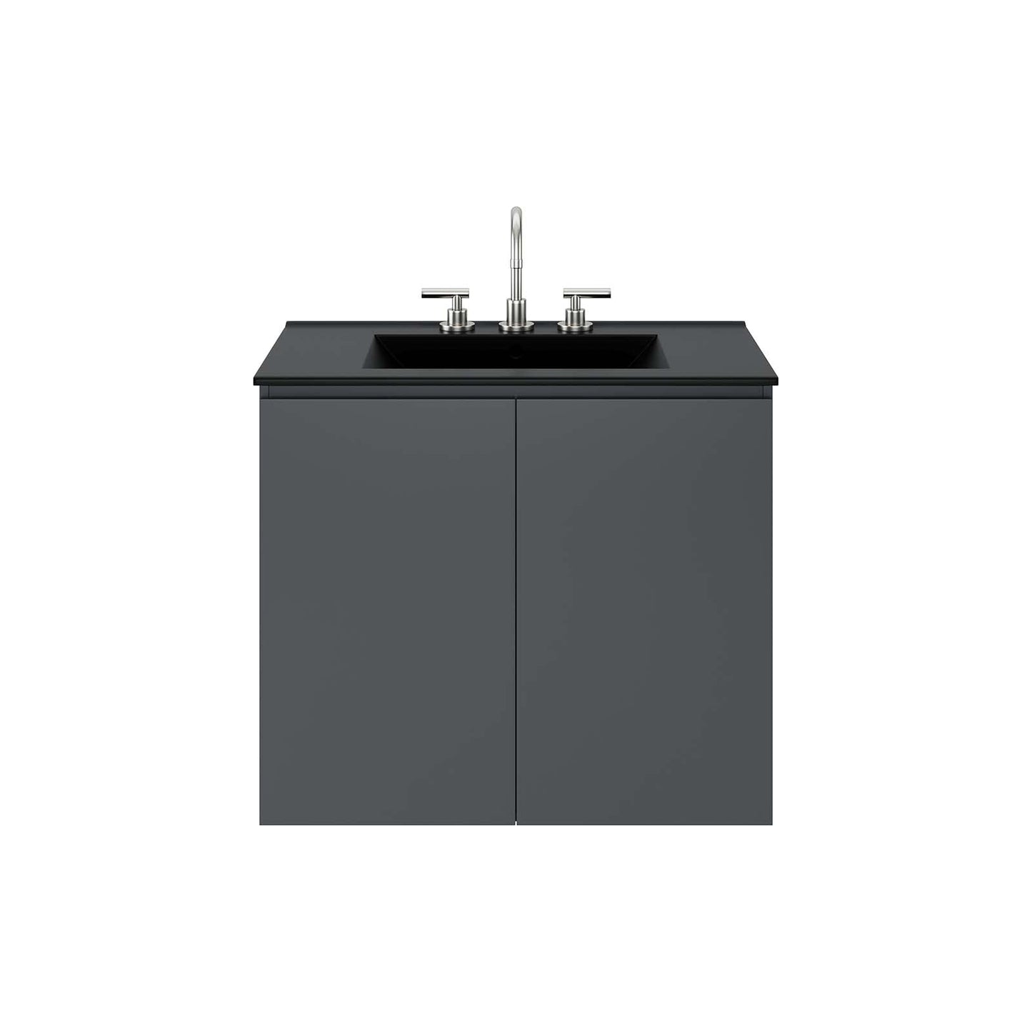 Bryn 30" Wall-Mount Bathroom Vanity Gray Black EEI-5778-GRY-BLK