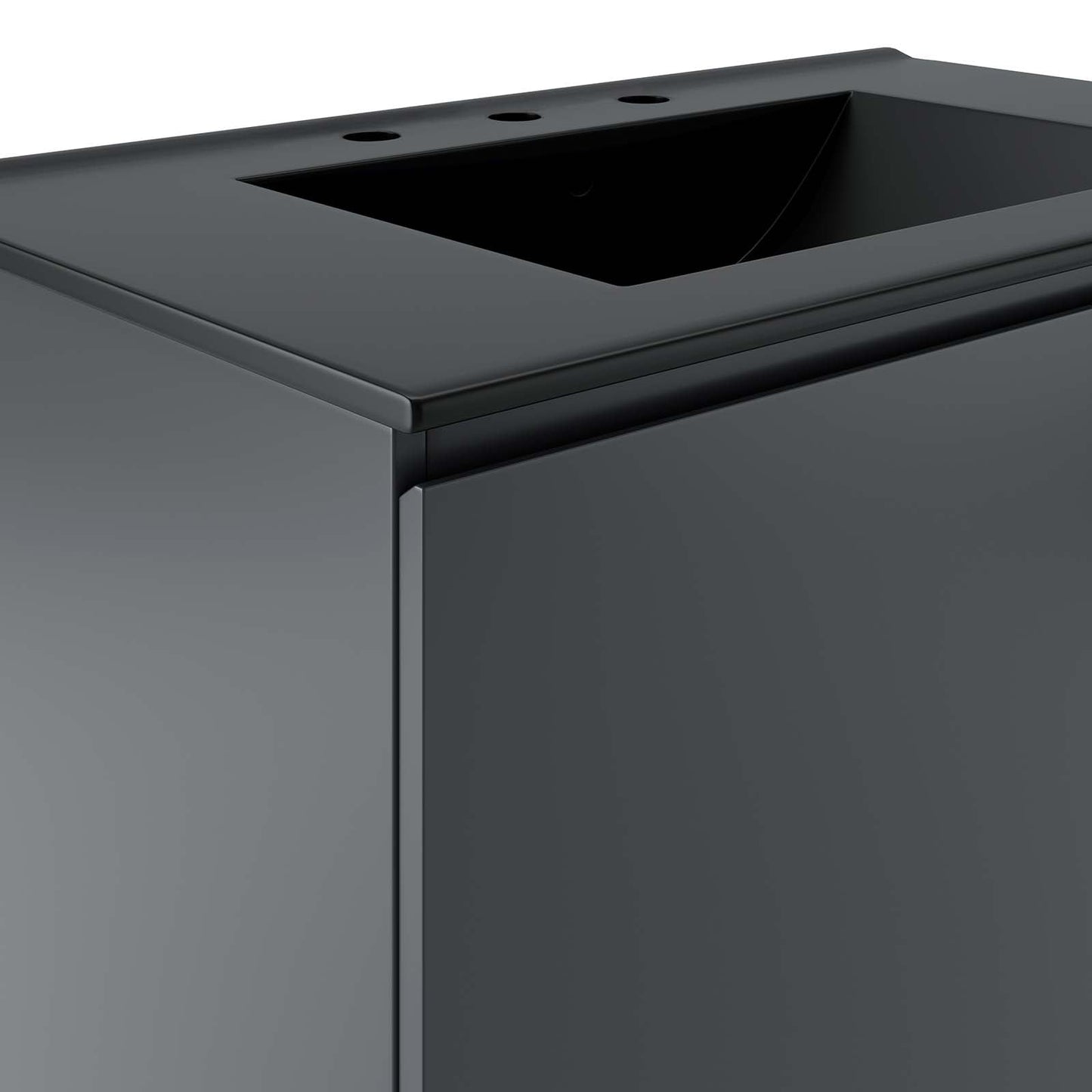 Bryn 30" Wall-Mount Bathroom Vanity Gray Black EEI-5778-GRY-BLK