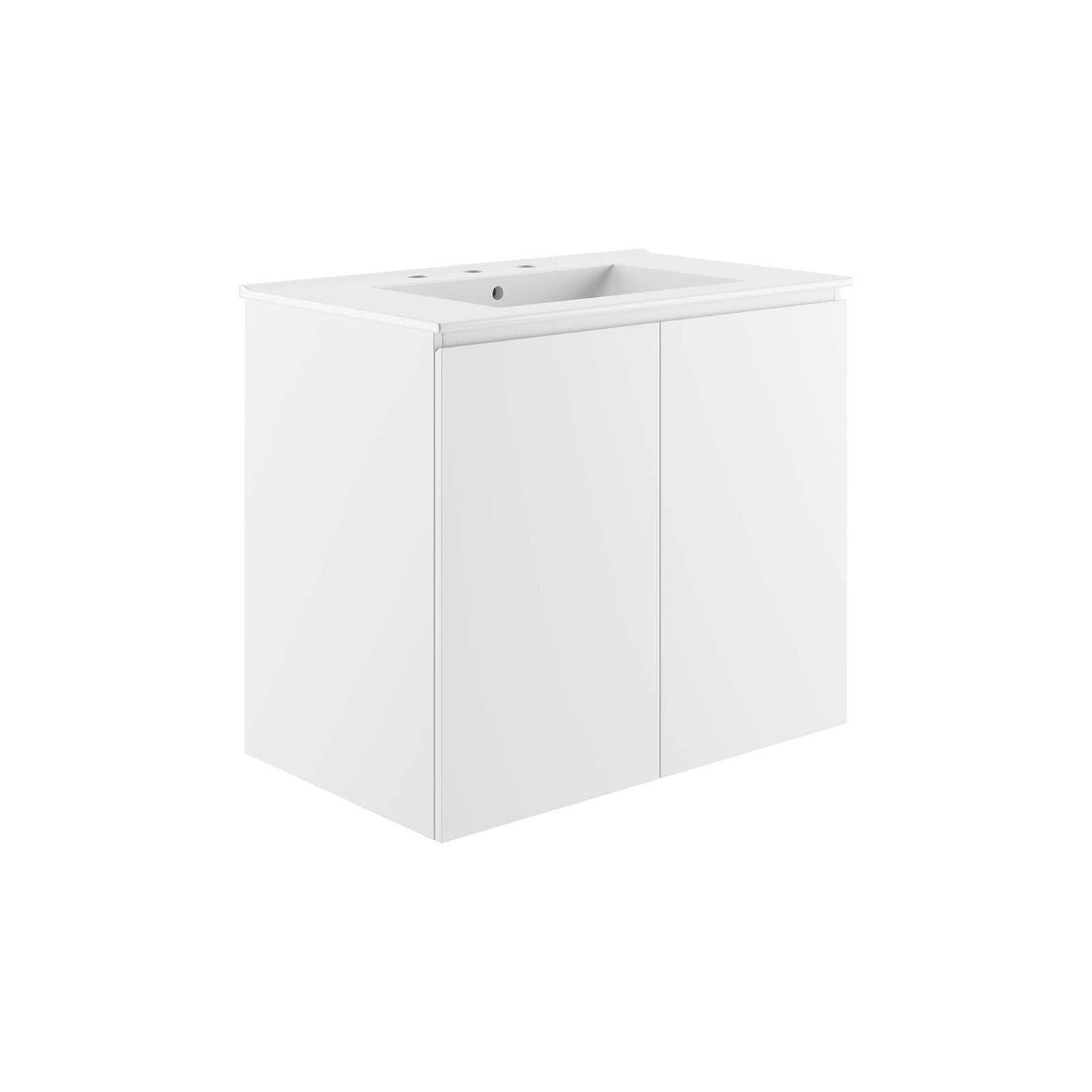 Bryn 30" Wall-Mount Bathroom Vanity White White EEI-5778-WHI-WHI