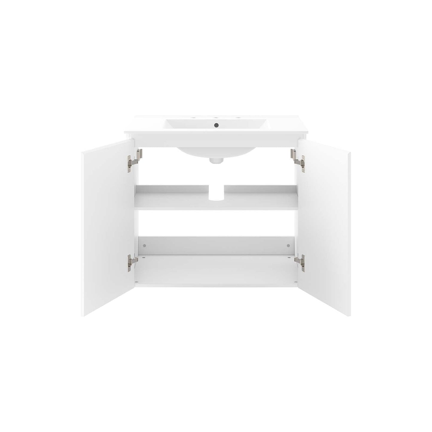 Bryn 30" Wall-Mount Bathroom Vanity White White EEI-5778-WHI-WHI