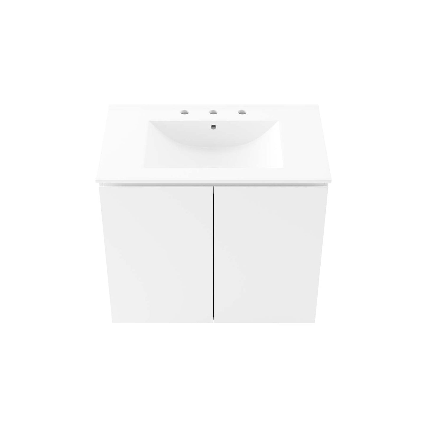 Bryn 30" Wall-Mount Bathroom Vanity White White EEI-5778-WHI-WHI