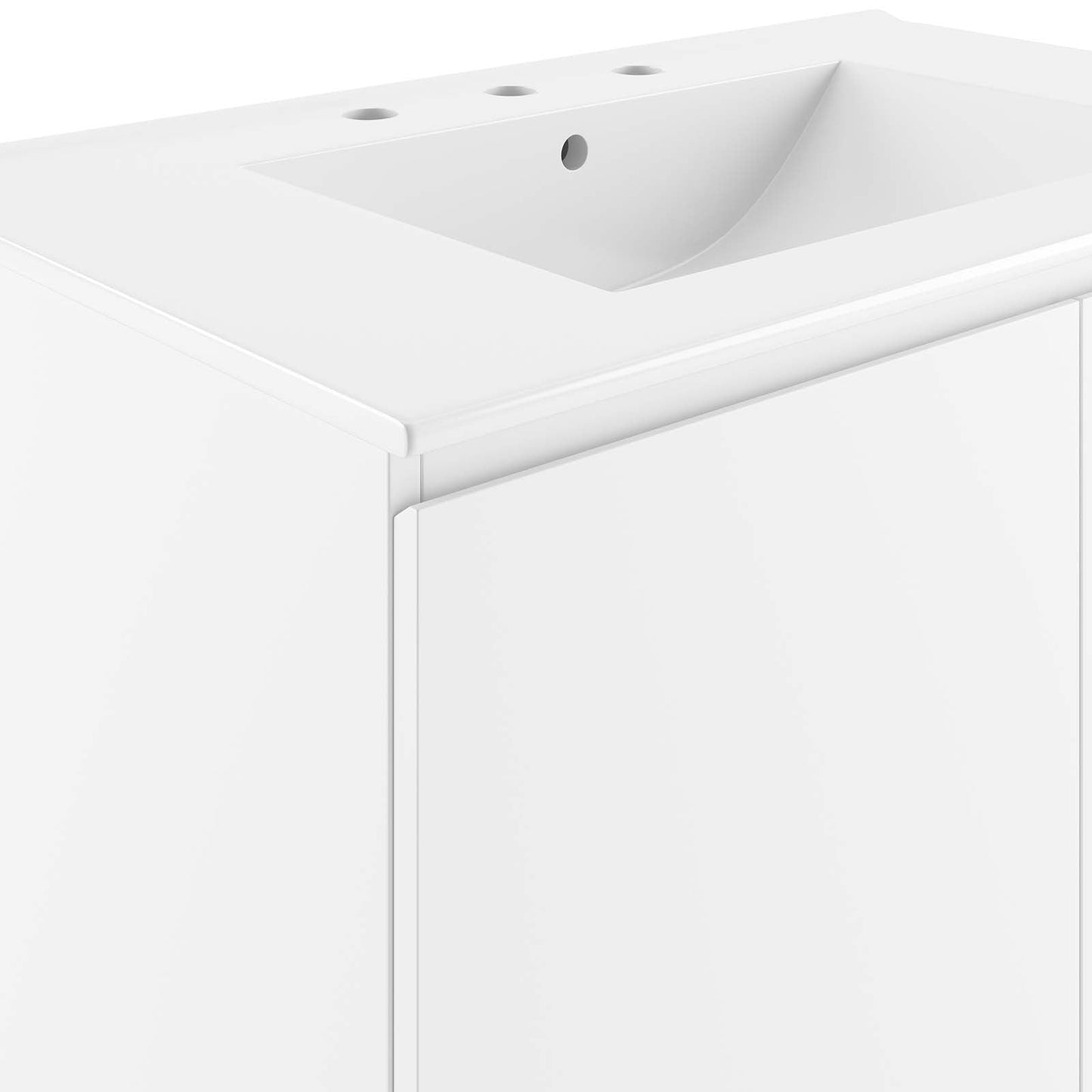 Bryn 30" Wall-Mount Bathroom Vanity White White EEI-5778-WHI-WHI