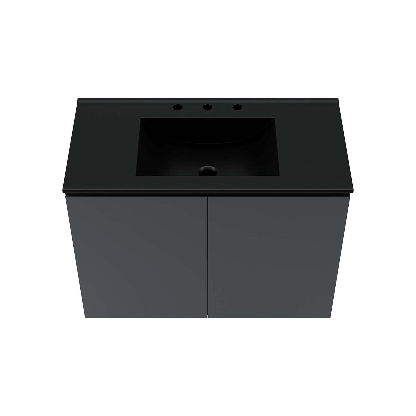 Bryn 36" Wall-Mount Bathroom Vanity Gray Black EEI-5779-GRY-BLK