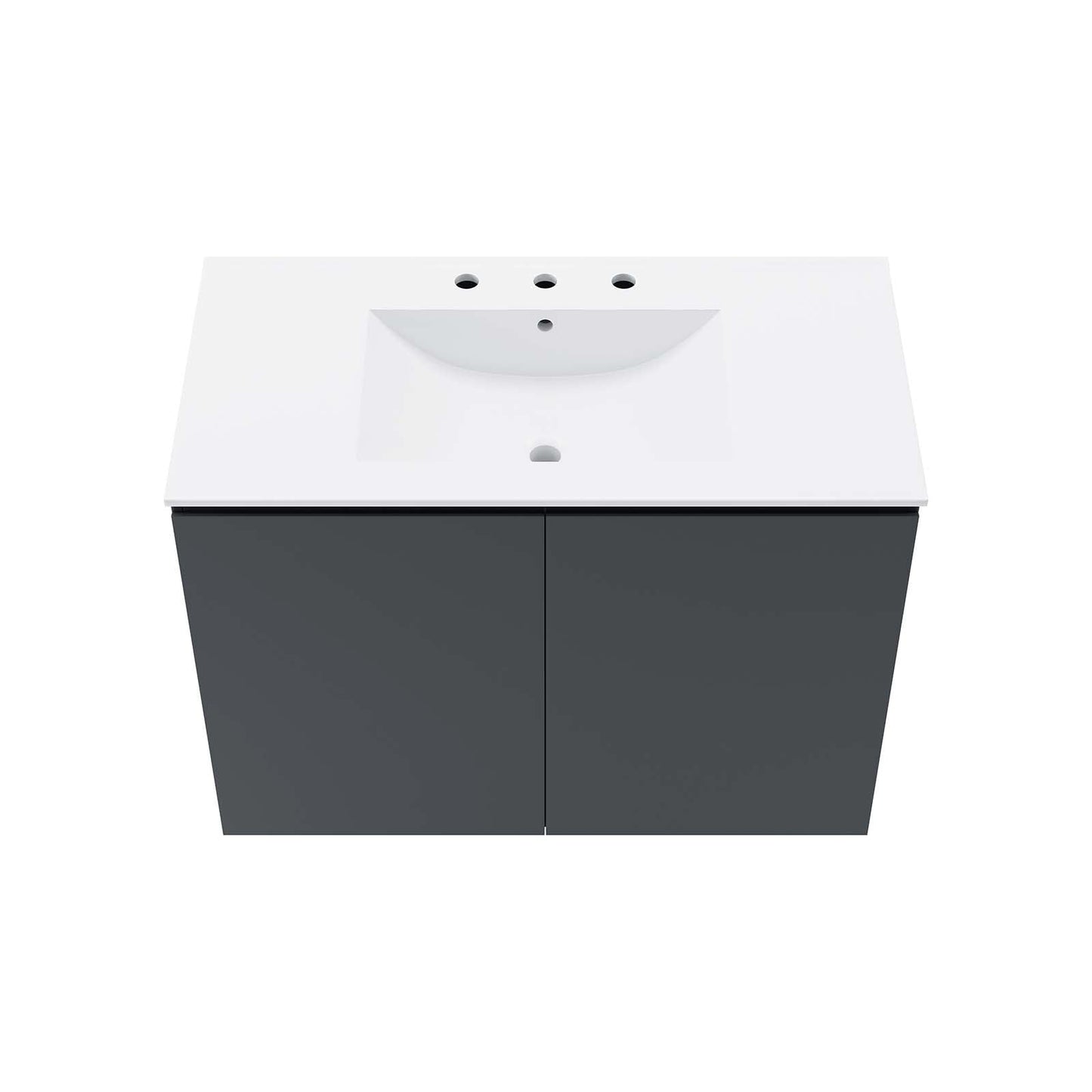 Bryn 36" Wall-Mount Bathroom Vanity Gray White EEI-5779-GRY-WHI