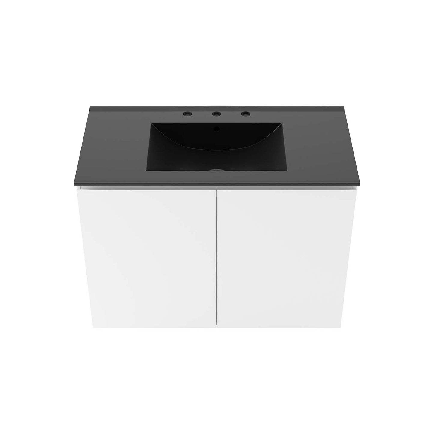 Bryn 36" Wall-Mount Bathroom Vanity White Black EEI-5779-WHI-BLK