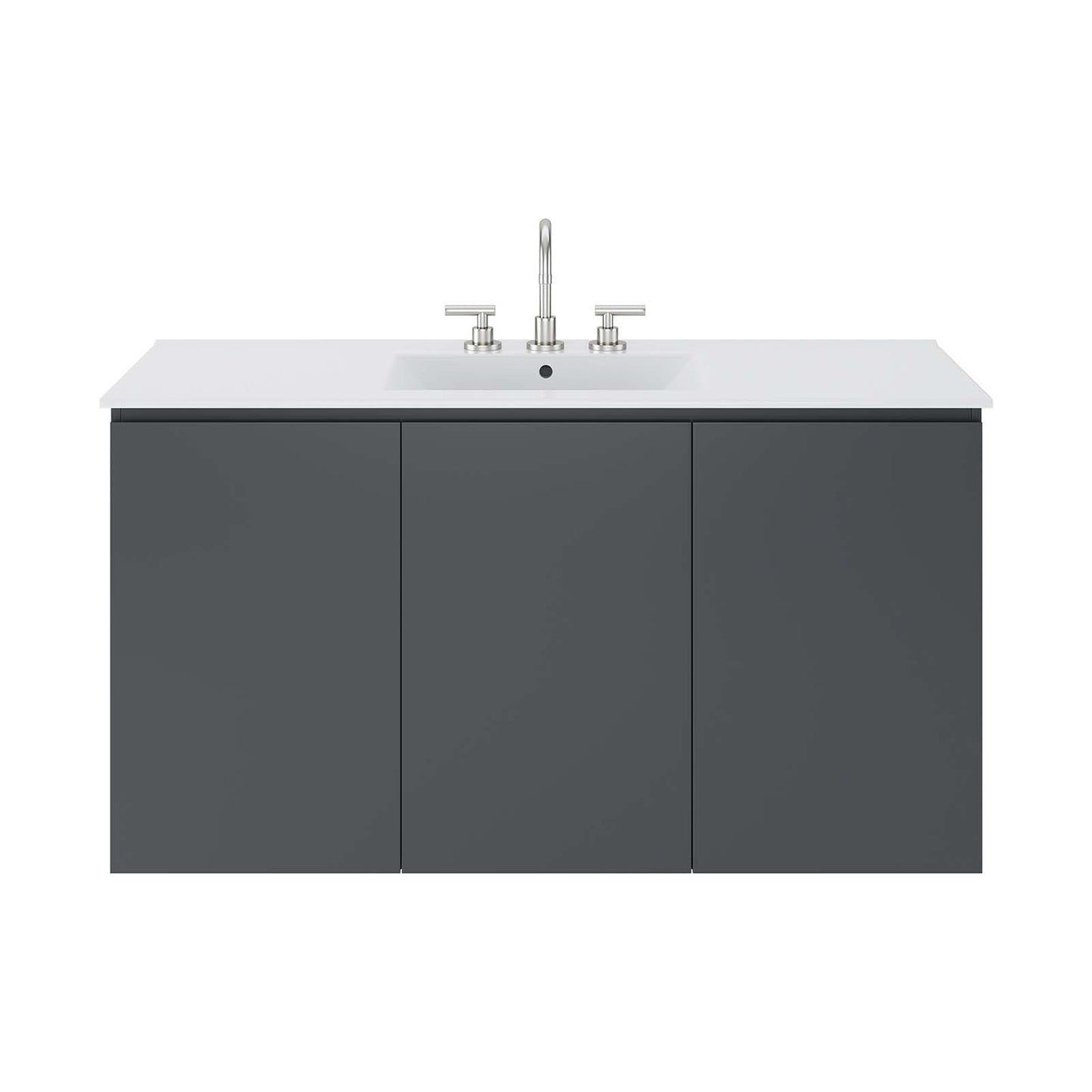 Bryn 48" Wall-Mount Bathroom Vanity Gray White EEI-5780-GRY-WHI