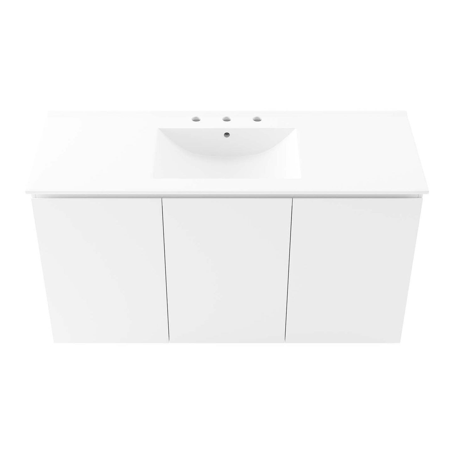 Bryn 48" Wall-Mount Bathroom Vanity White White EEI-5780-WHI-WHI