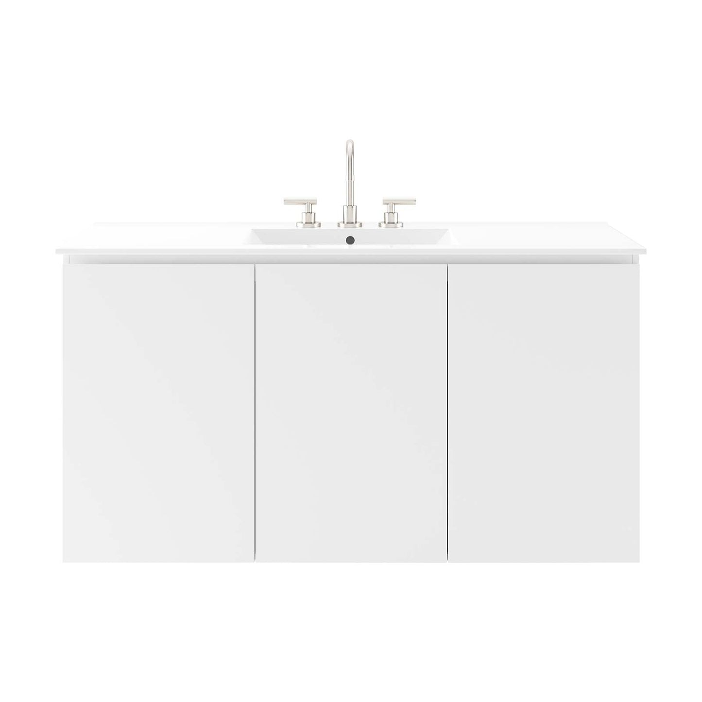 Bryn 48" Wall-Mount Bathroom Vanity White White EEI-5780-WHI-WHI