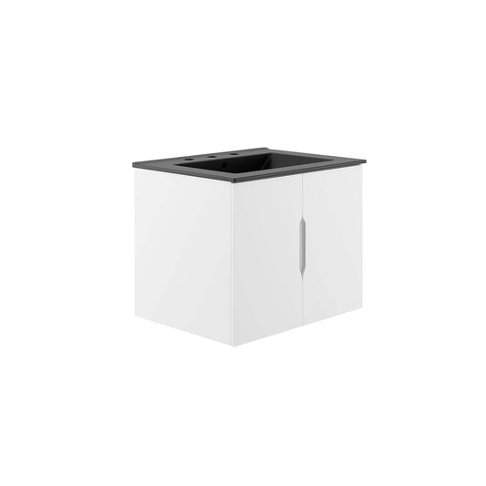 Vitality 24" Bathroom Vanity White Black EEI-5782-WHI-BLK