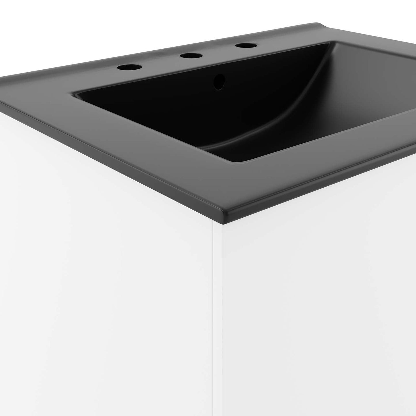 Vitality 24" Bathroom Vanity White Black EEI-5782-WHI-BLK