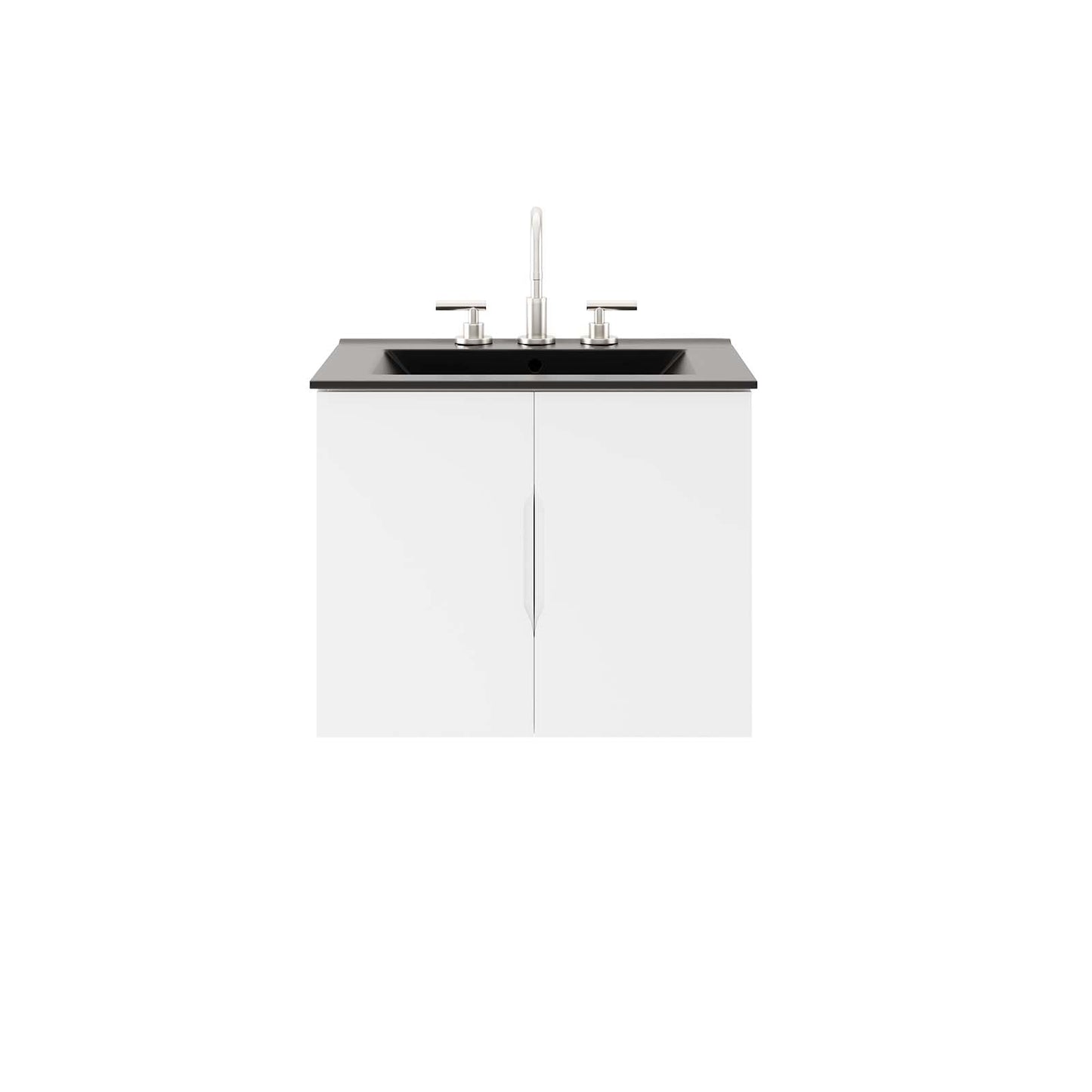 Vitality 24" Bathroom Vanity White Black EEI-5782-WHI-BLK