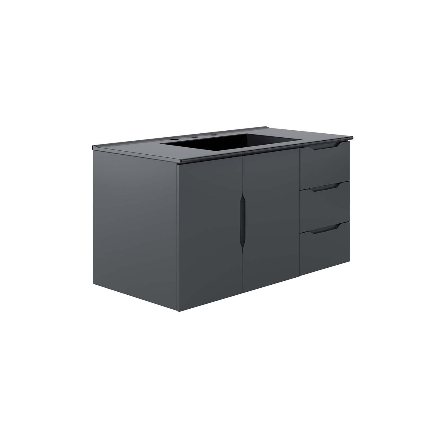 Vitality 36" Bathroom Vanity Gray Black EEI-5783-GRY-BLK