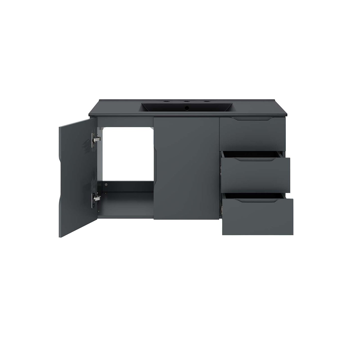 Vitality 36" Bathroom Vanity Gray Black EEI-5783-GRY-BLK