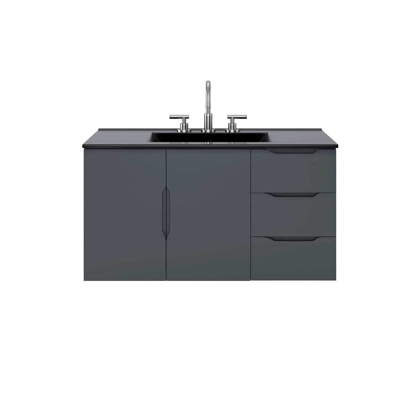 Vitality 36" Bathroom Vanity Gray Black EEI-5783-GRY-BLK