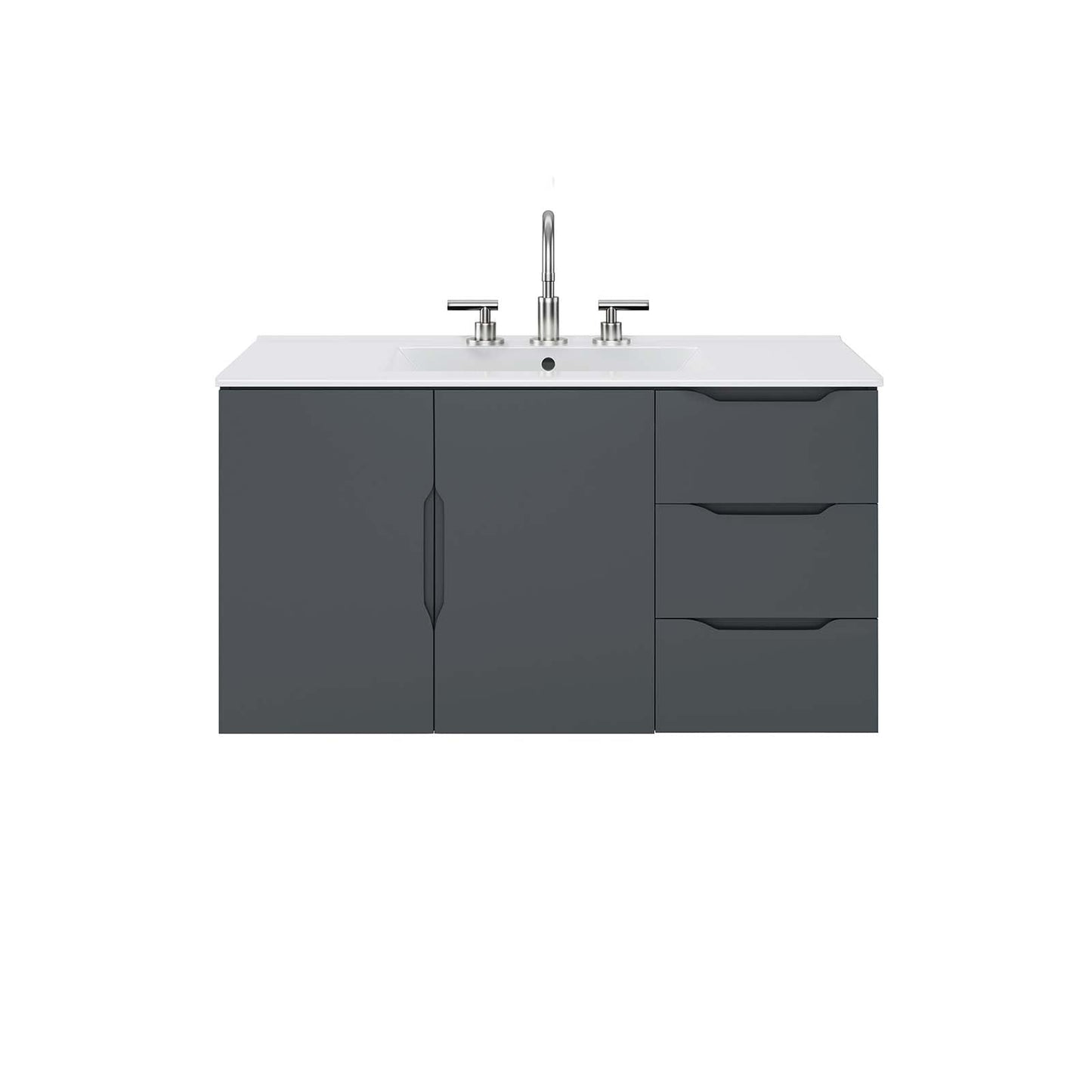 Vitality 36" Bathroom Vanity Gray White EEI-5783-GRY-WHI