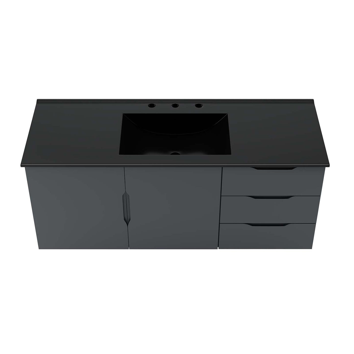 Vitality 48" Single Sink Bathroom Vanity Gray Black EEI-5784-GRY-BLK