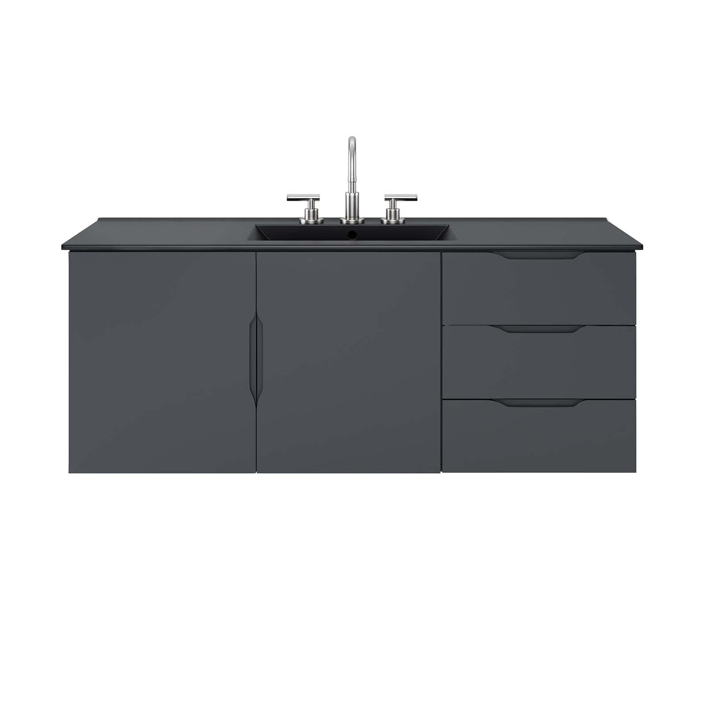 Vitality 48" Single Sink Bathroom Vanity Gray Black EEI-5784-GRY-BLK