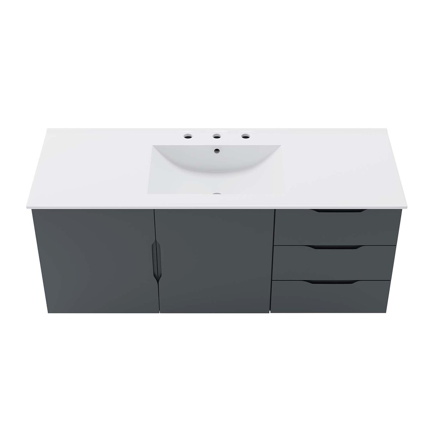 Vitality 48" Single Sink Bathroom Vanity Gray White EEI-5784-GRY-WHI