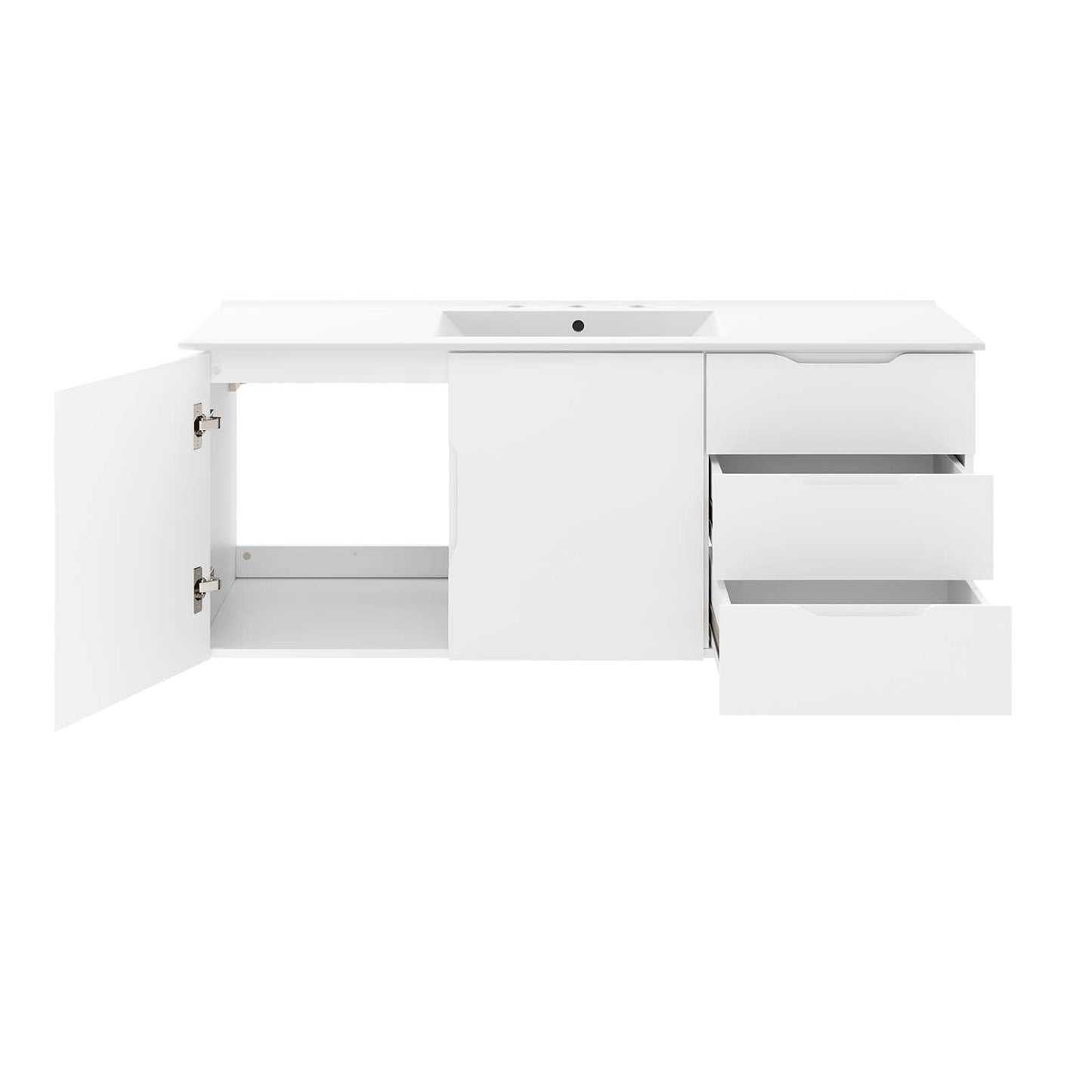 Vitality 48" Single Sink Bathroom Vanity White White EEI-5784-WHI-WHI